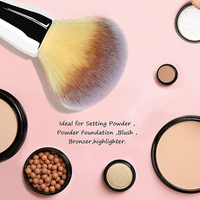 Pinceau de maquillage de haute qualité, grand pinceau à poudre, pinceau Kabuki à tête plate pour estomper les fards liquides, crèmes et poudres