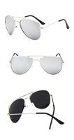 MK24052702 Nouvelles Lunettes de Soleil Enfants Aviateur Rétro en Métal Tendance, Lunettes de Soleil de Luxe pour Bébés Garçons et Filles, Style Pilote