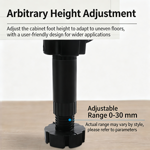 Pieds réglables pour meubles, pieds de nivellement avec base en caoutchouc et insert à vis, niveleurs antidérapants pour table, armoire, canapé - Product Image 4