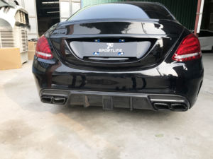 Diffuseur arrière en fibre de carbone pour <span class=keywords><strong>Mercedes</strong></span> Benz W205 C200 <span class=keywords><strong>C250</strong></span> C300 C400 C63 C43 AMG Sedan 4 portes 2015-<span class=keywords><strong>2020</strong></span> - Product Image 2