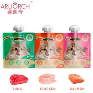 Bolsa húmeda <span class=keywords><strong>de</strong></span> <span class=keywords><strong>comida</strong></span> <span class=keywords><strong>para</strong></span> gatos, puré <span class=keywords><strong>de</strong></span> carne <span class=keywords><strong>para</strong></span> aperitivos, con pico, sabores <span class=keywords><strong>de</strong></span> atún y pollo, 40g, fácil <span class=keywords><strong>de</strong></span> alimentar, golosina sabrosa <span class=keywords><strong>para</strong></span> gatos y <span class=keywords><strong>gatitos</strong></span> - Product Image 2
