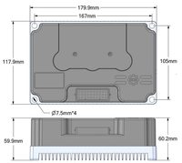 Contrôleur intelligent d'onde sinusoïdale Fardriver ND72450 tension nominale de 72V pour motos électriques à courant continu comprend un module de programmation