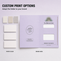 Carpeta Personalizada A4 9x12 con Grapas Laterales para Copias de Impuestos de Rentas, con Ventanas para Documentos y Dos Bolsillos para Preparadores de Impuestos Profesionales