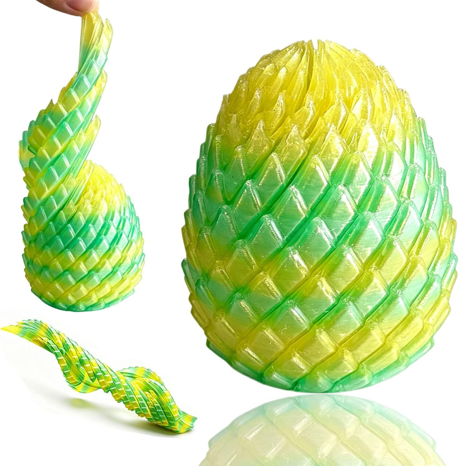 3D Printed Twisty Fidget Egg preview 3