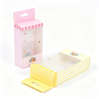 Boîte suspendue transparente en PVC personnalisée, boîte d'emballage en plastique transparente avec trou de suspension, boîte cadeau pour jouets de dessin animé, cosmétiques
