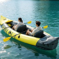 Canoë/kayak gonflable en gros pour la pêche, bateau de sport nautique, kayak de pêche gonflable en PVC pour activités de plein air