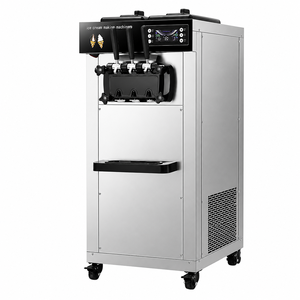 Machine à glace molle commerciale 12L à trois saveurs, machine à desserts glacés de comptoir pour boulangerie et snack-bar - Product Image 1