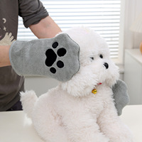 Gant de toilettage réutilisable en microfibre absorbante à séchage rapide et facile à nettoyer pour chiens et chats – Idéal pour le dropshipping