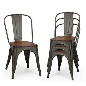 <span class=keywords><strong>Chaise</strong></span> de Jardin Style Industriel Vintage Rétro Restaurant Café Métal Silla Bistro <span class=keywords><strong>Tolix</strong></span> Chaises de Salle à Manger - Product Image 1