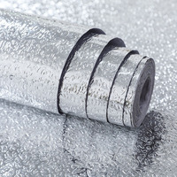 Stiker Dinding Dapur Modern Berbahan Aluminium PET Foil Perekat Sendiri, Anti Minyak, Tahan Air, Tahan Panas untuk Kompor, Lemari, Dekorasi Kamar Tidur