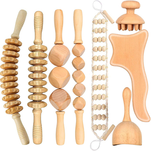 <span class=keywords><strong>Rodillo</strong></span> de Masaje de Celulitis de Madera para el Cuerpo - Herramienta Manual para Alivio Muscular, Drenaje Linfático y Escultura Corporal - Product Image 5