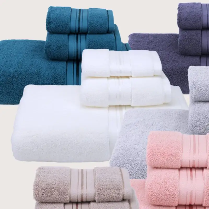 Fabrika kaynağı yüksek kalite lüks yumuşak 100% pamuk otel havlusu Set ucuz fiyat özel banyo el havluları ev kullanımı için