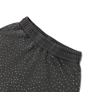 Pantalones Deportivos Anchos para Hombre, Estilo Casual, Color Gris Lavado, con Pedrería y Adornos de Cuentas - Product Image 5