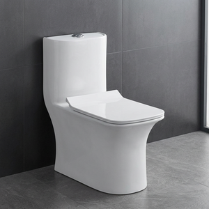 WC monobloc en céramique style indien Twyford, chasse d'eau Cyclone, réservoir encastré, double chasse, siphon en S - Product Image 3