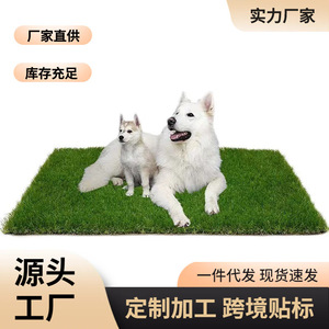 Tapis d'entraînement pour animaux de compagnie en gazon artificiel, vert, 46x36cm, pour chiens, aide à l'apprentissage de la propreté, matériau plastique - Product Image 5