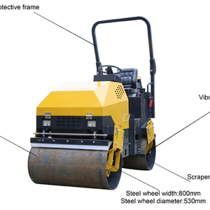 Rullo compressore famoso cinese 1t 2t 3t 4t 6t 8t 10t rullo compattatore a doppio tamburo produttore rullo compattatore del suolo - Product Image 2