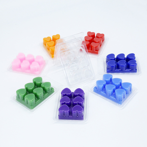 Natural Scented 6 Grid Wax Cube Custom Clamshell Packaging Wholesale Burners Candles Wax Melt Clamshell