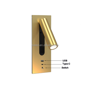 2.1A หรือ3.1A ปรับได้5V USB Type-C ชาร์จเร็วโคมไฟอ่านหนังสือข้างเตียงหัวเตียงแบบยืดหยุ่นไฟอ่านหนังสือติดผนังโรงแรมวิลล่า - Product Image 6