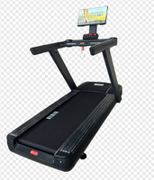 Tapis roulant interactif électrique Smart Stride avec écran tactile, surveillance cardiaque sans fil, structure en acier robuste, usage commercial