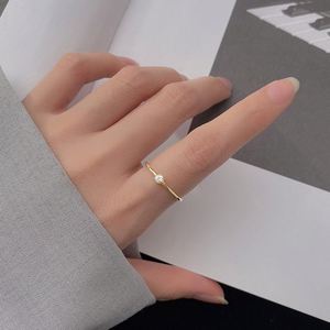 925 Sterling <b>Silver</b> Cubic Zirconia Thin <b>Rings</b> Fine Jewelry Minimalist Gold Filled Diamond <b>Stacking</b> <b>Rings</b> Women's - Product Image 5