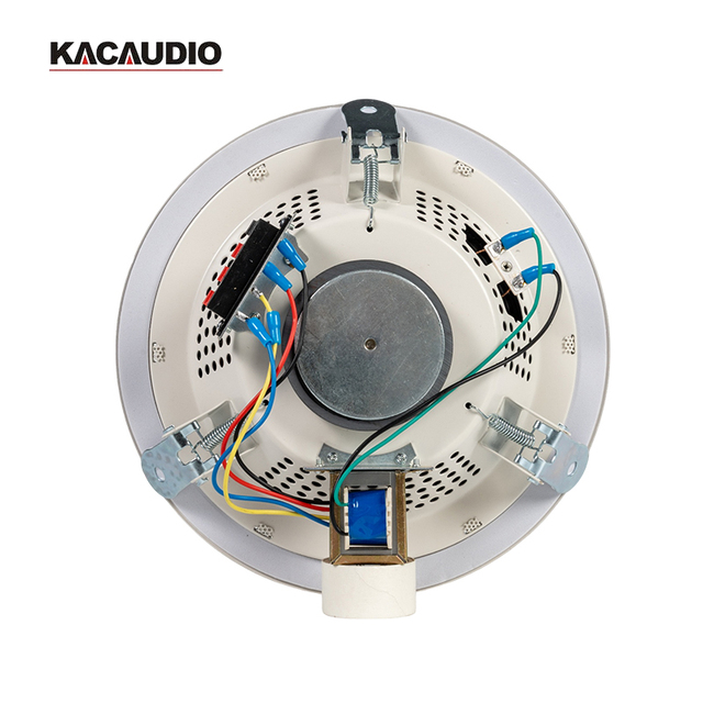 115D Indoor Ceiling Speaker Round White Grille Flush Mount Speaker for Office Hotel Shop Background Music System