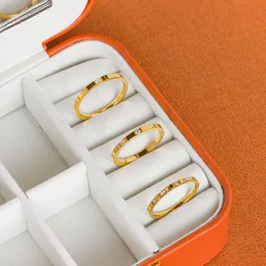 Non Tarnish Waterproof <strong>Jewelry</strong> Stackable Rings <strong>Stainless</strong> <strong>Steel</strong> <strong>Jewelry</strong> 18K Gold Plated Zircon Stacking Ring for Women YF2270 - Product Image 6