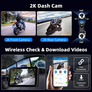 Navegador GPS portátil para motocicleta de 5 pulgadas, radio para coche con cámara trasera + frontal, pantalla HD impermeable, compatible con Carplay - Product Image 5
