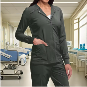 Conjuntos de Uniformes Médicos Vesbhusha, Ecológicos, Multicolores, Chaqueta de Manga Larga, Uniformes para Mujer, Material Jersey, Salón de Belleza - Product Image 2