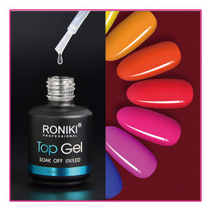 RONIKI OEM/ODM Gel <span class=keywords><strong>UV</strong></span> <span class=keywords><strong>semi</strong></span>-<span class=keywords><strong>permanent</strong></span> à faire tremper 15 ml Longue durée transparent Non toxique Marque privée Sans essuyage Caoutchouc Mat Top Coat - Product Image 5