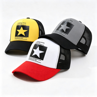 Gorra de camionero de malla transpirable con logo personalizado, estilo deportivo, estampada en dos tonos, para hip-hop, protección solar para exteriores, gorra de camionero de espuma.