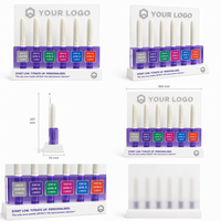 Présentoir de comptoir en acrylique personnalisé pour stylos à injection, surface sérigraphiée, avec 6 maquettes de stylos pour exposition