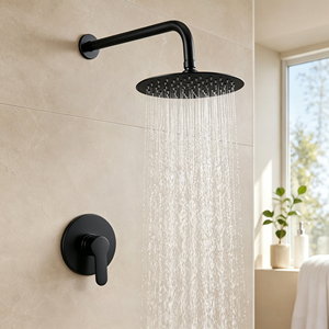 Ensemble de douche mural moderne doré en gros, avec sortie supérieure en acier inoxydable 304, optionnel 8-16 pouces, en laiton mural - Product Image 4