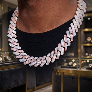 Cadenas cubanas de moissanita VVS de 12 mm, pulsera gargantilla de diamantes cultivados en laboratorio de dos tonos, joyería blanca de lujo estilo hip hop con incrustaciones de diamantes AAAA - Product Image 3