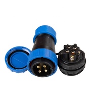 Connecteur d'alimentation circulaire étanche à 4 broches 45a, pas de soudure à vis, montage sur panneau TY28, connecteur d'alimentation mâle et femelle