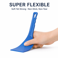 Spatule flexible en plastique de qualité alimentaire pour pâte à pizza, antiadhésive, accessoire de cuisine