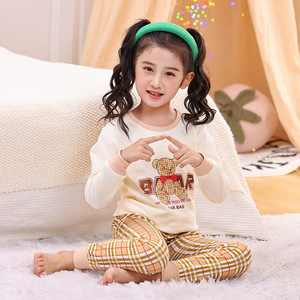 <span class=keywords><strong>Pyjama</strong></span> <span class=keywords><strong>Enfant</strong></span> Automne Hiver 2024 en Coton Pur – Ensemble Chaud et Tendance Dessin Animé pour Garçons et Filles (Haut, Pantalon et Sous-vêtements) - Product Image 6