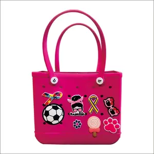 Charms per la decorazione della borsa paludosa Charms per le ragazze borsa da donna accessori da spiaggia Tote Bag