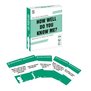 Juego de 52 Tarjetas de Preguntas Interactivas para <span class=keywords><strong>la</strong></span> Familia - Set para Iniciar Conversaciones Después del Cenar, Caja de Diseño Verde y Blanco 15x12x4cm - Product Image 2