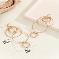Punk grand cercle boucles d'oreilles pour femmes filles Steampunk oreille Clip mode surdimensionné boucle d'oreille