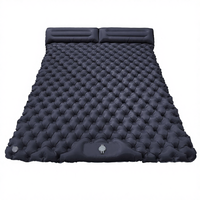 Matelas de camping gonflable double portable avec pompe à pied, léger, 4 saisons, imperméable, pour tente et extérieur