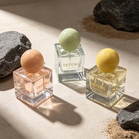 Flacon de parfum vide transparent de luxe, design carré, 15ml 30ml 50ml, flacon pulvérisateur en verre avec boîte cadeau
