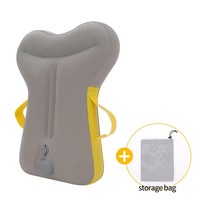 Oreiller de voyage portable pour avion, gonflable sous pression, en PVC, avec soutien lombaire vertical