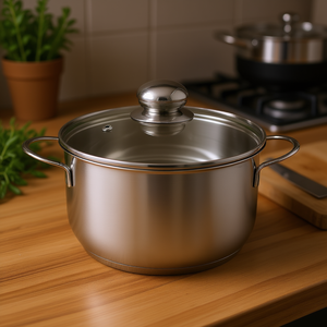 Meat <b>Pot</b> Saturn Glass Lid 24 Cm Stainless Steel Soup Stock <b>Pot</b> - Product Image 3