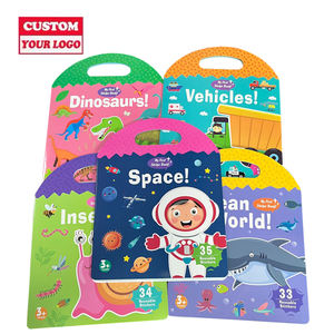 Patrón personalizado venta al por mayor Gran oferta lindo tema TPE jalea reutilizable DIY pegatina libros paquete para niños educación - Product Image 6