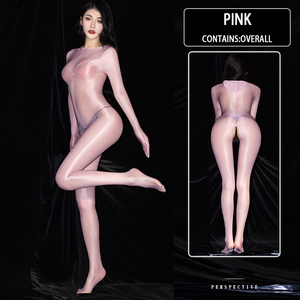 Áo Liền Quần Nữ Có Mũ Hở Đũng Bằng Lụ<span class=keywords><strong>a</strong></span> Nylon Siêu Mỏng Bóng Loáng Tất Dài Tay Trong Suốt 6448 - Product Image 5