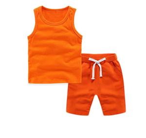 Conjuntos de Chalecos de Verano para Niños, 100% Algodón, Patrón Personalizable, Coloridos, Casuales, Suaves y Cómodos - Product Image 1