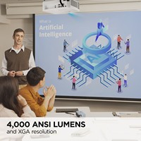Proyector de Tiro Corto ViewSonic PS502X XGA, Proyector DLP de 4000 Lúmenes ANSI con USB, Altavoz de 16 W para Negocios y Educación