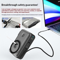 Batterie externe magnétique sans fil semi-solide 65W PD3.0 à charge rapide avec câble rétractable 10000mAh, affichage LED, Type-C, portable