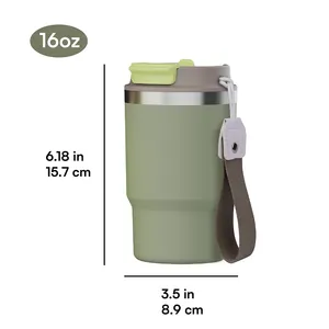 12 Oz Vacuum Insulated Coffee Mug With Lid Stainless Steel Portable Thermal Water Bottle For Car Camping