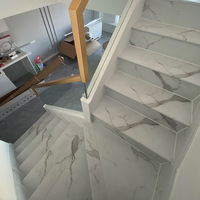 Marches et contremarches d'escalier étanches en SPC, WPC, PVC à bords lissés pour escaliers en bois